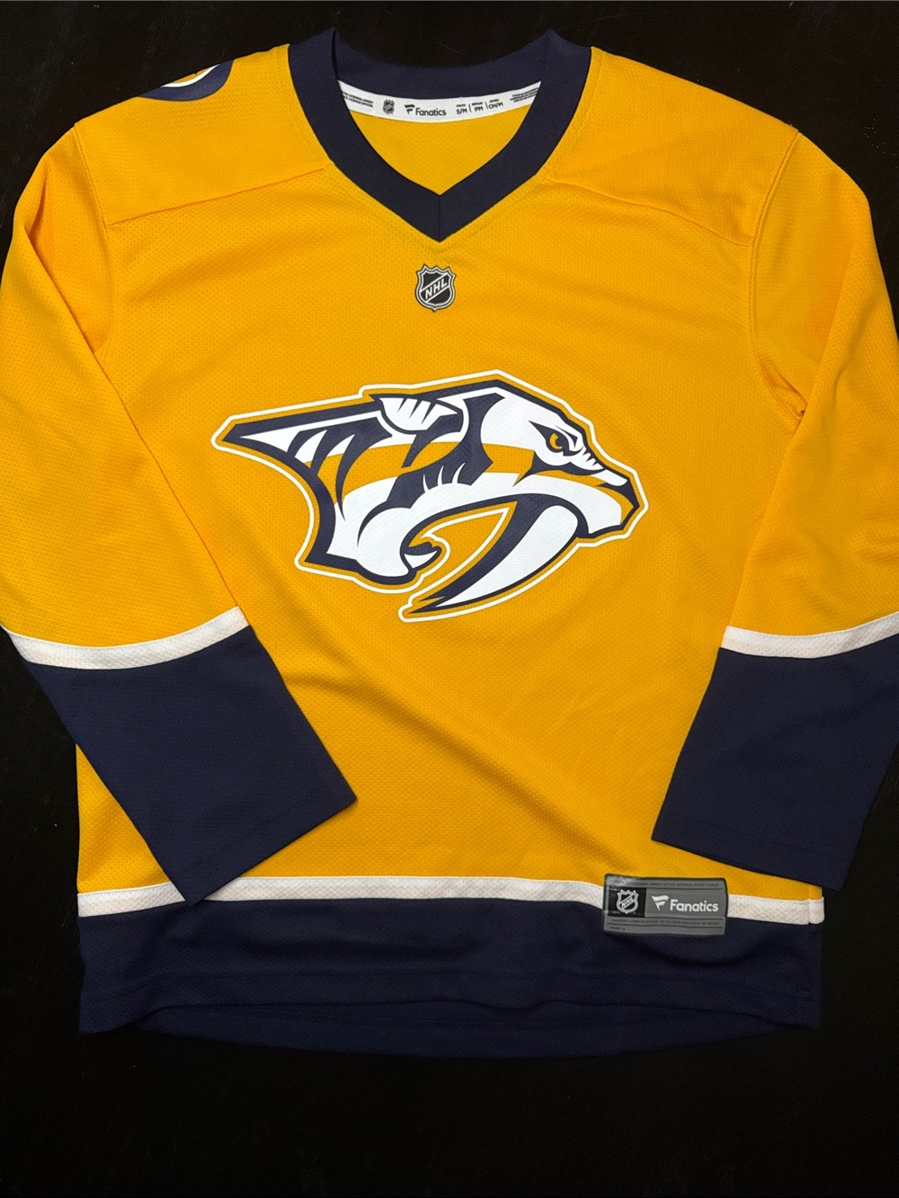 Fanatics Predators Gold and Navy NHL Jersey